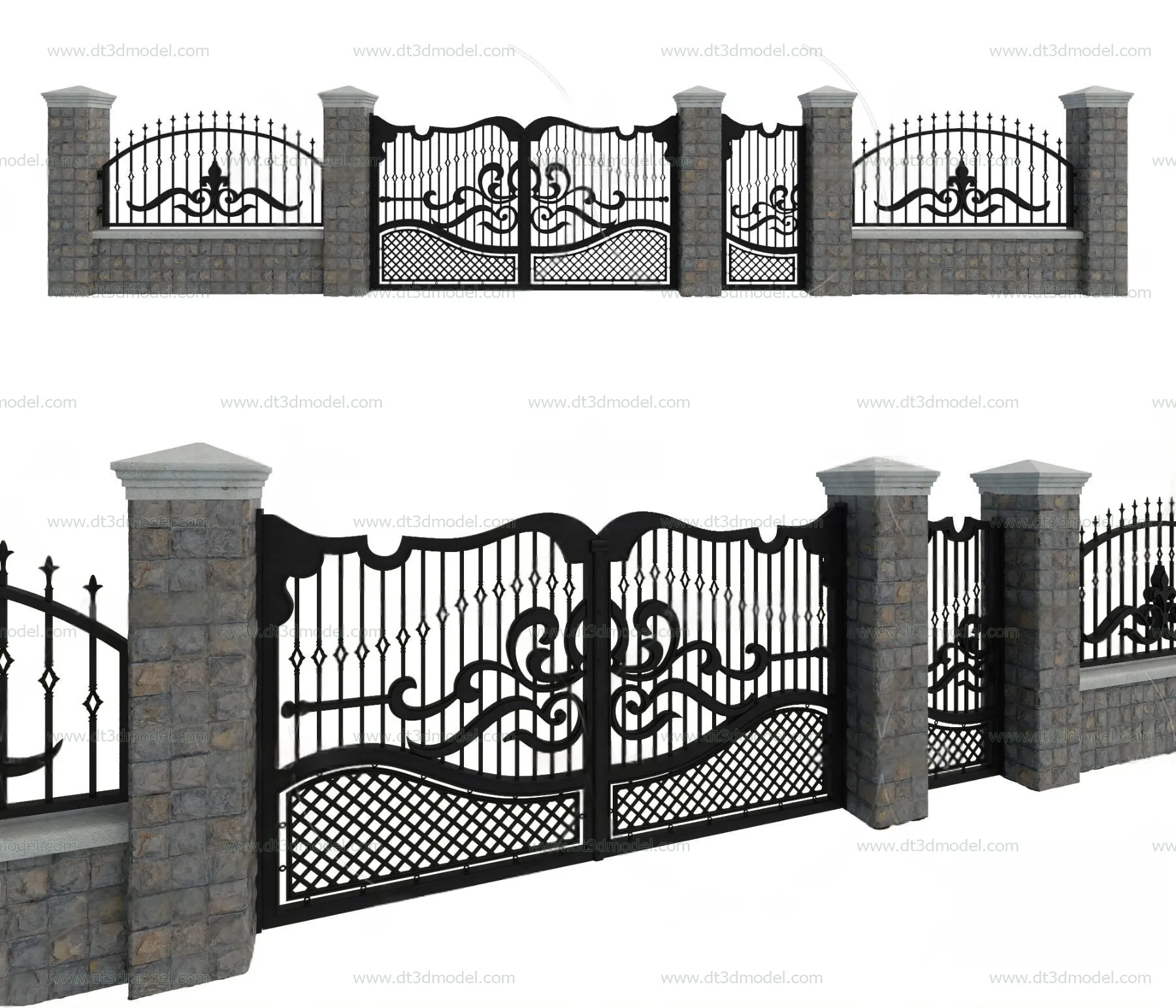 Fence 3D Models for Free Download – Architecture Fence – 025 – VRAY Render