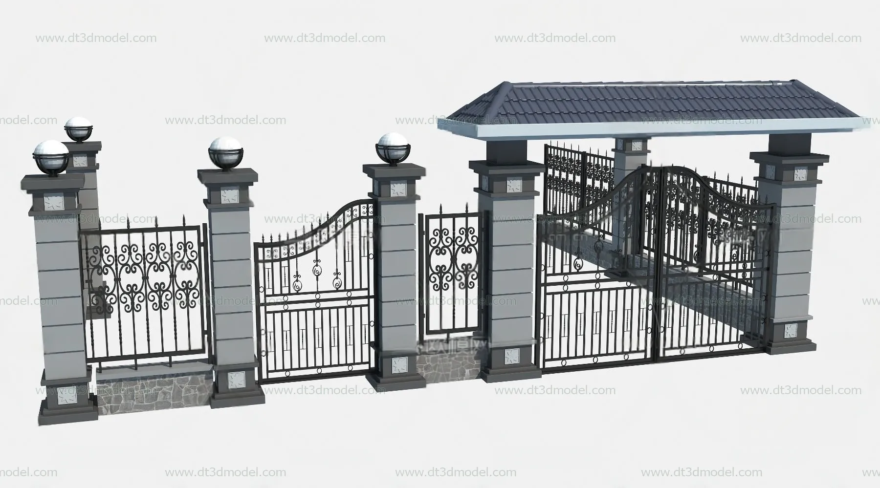 Fence 3D Models for Free Download – Architecture Fence – 031 – VRAY Render