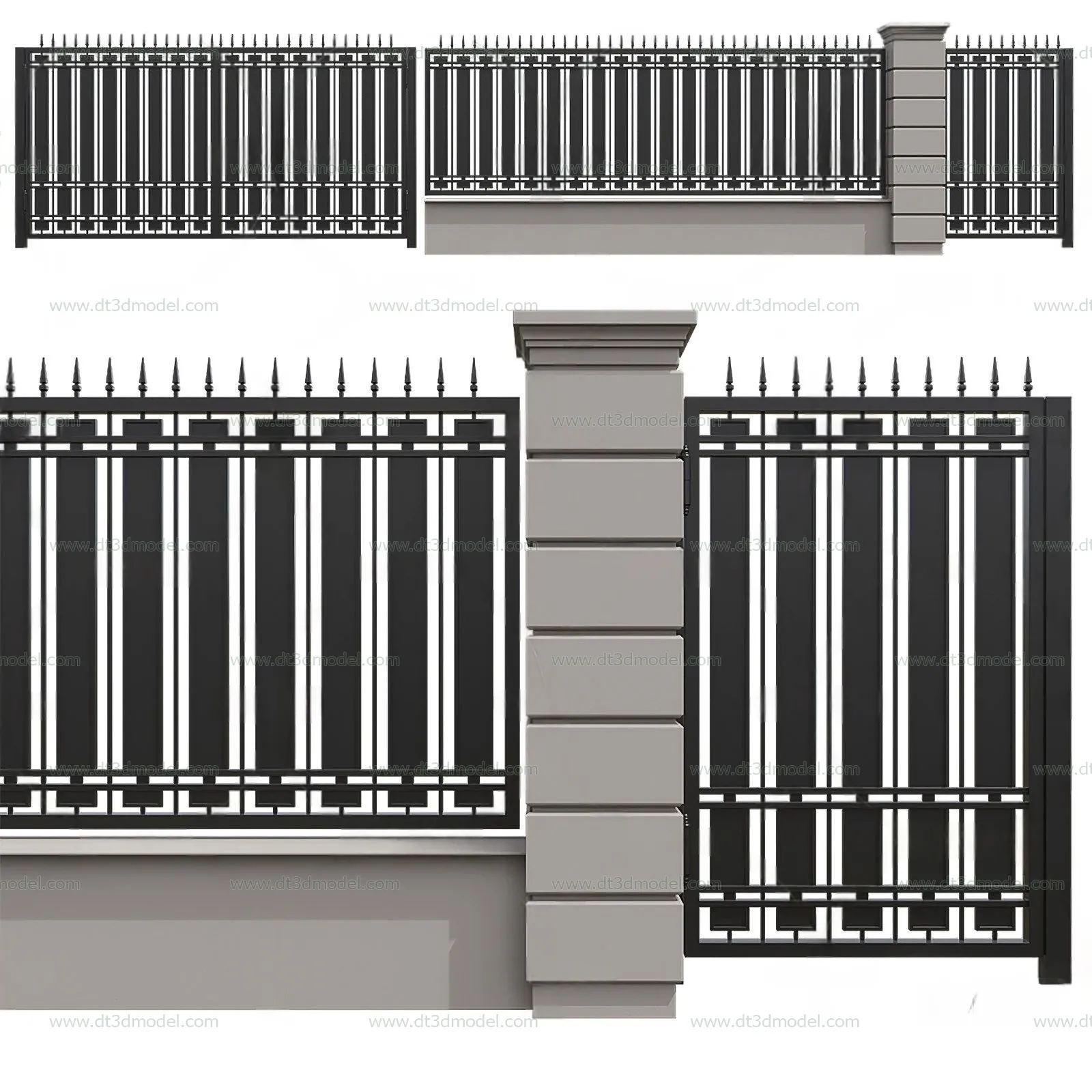 Fence 3D Models for Free Download – Architecture Fence – 032 – VRAY Render