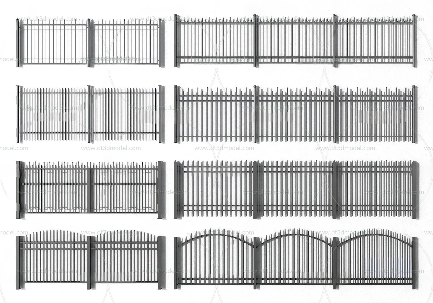 Fence 3D Models for Free Download – Architecture Fence – 035 – VRAY Render