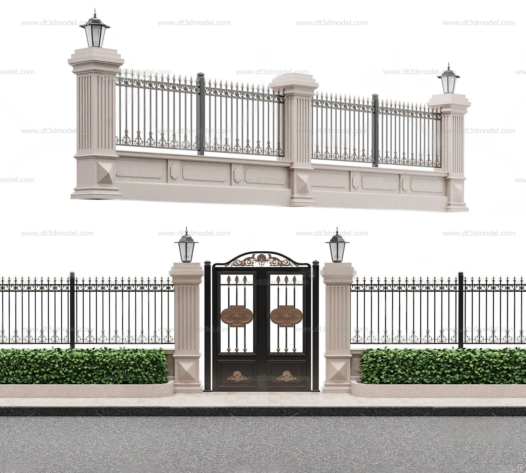 Fence 3D Models for Free Download – Architecture Fence – 036 – VRAY Render
