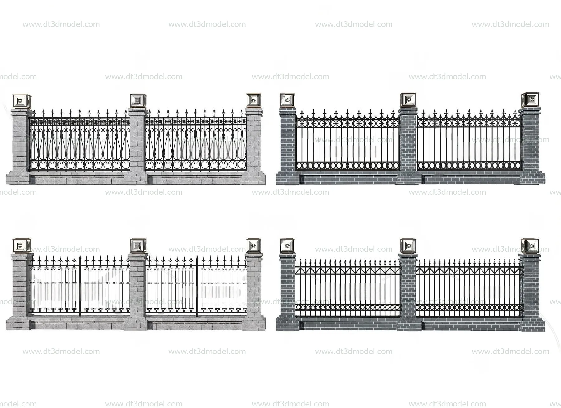 Fence 3D Models for Free Download – Architecture Fence – 037 – VRAY Render