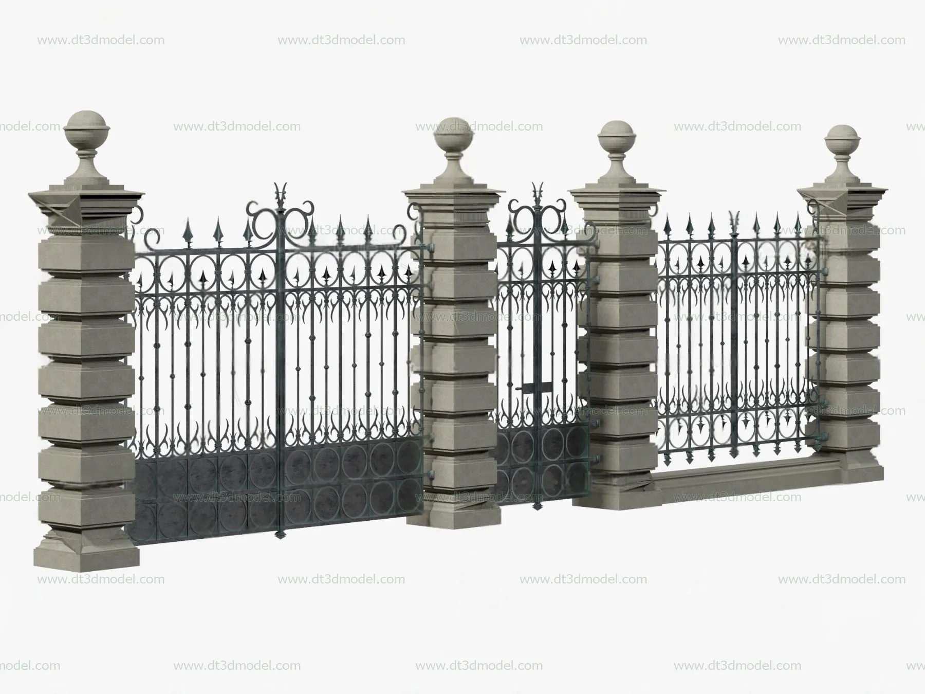 Fence 3D Models for Free Download – Architecture Fence – 039 – VRAY Render