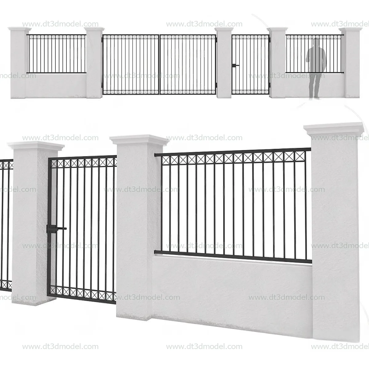 Fence 3D Models for Free Download – Architecture Fence – 040 – VRAY Render