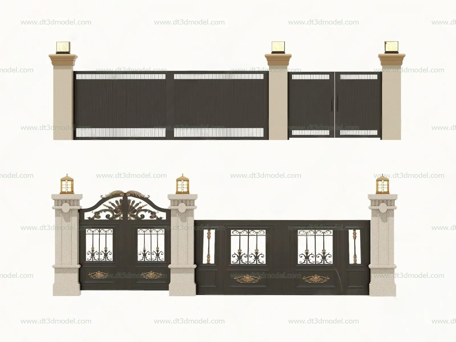 Fence 3D Models for Free Download – Architecture Fence – 043 – VRAY Render