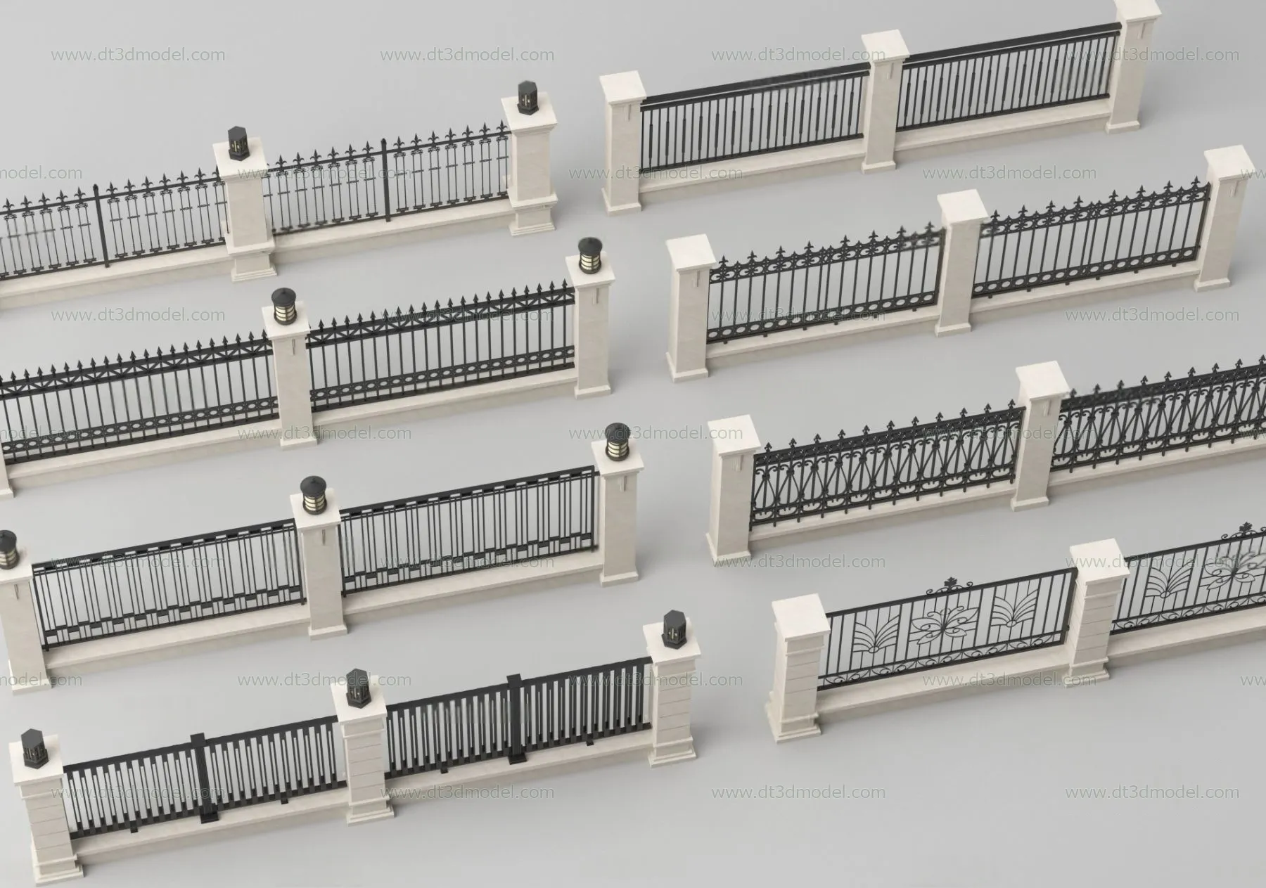 Fence 3D Models for Free Download – Architecture Fence – 048 – VRAY Render