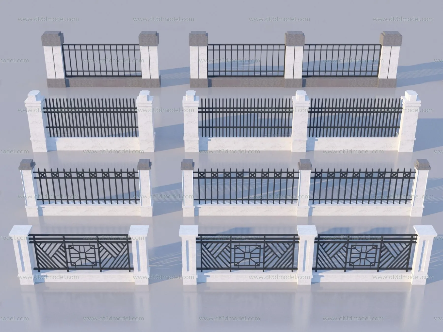 Fence 3D Models for Free Download – Architecture Fence – 051 – VRAY Render