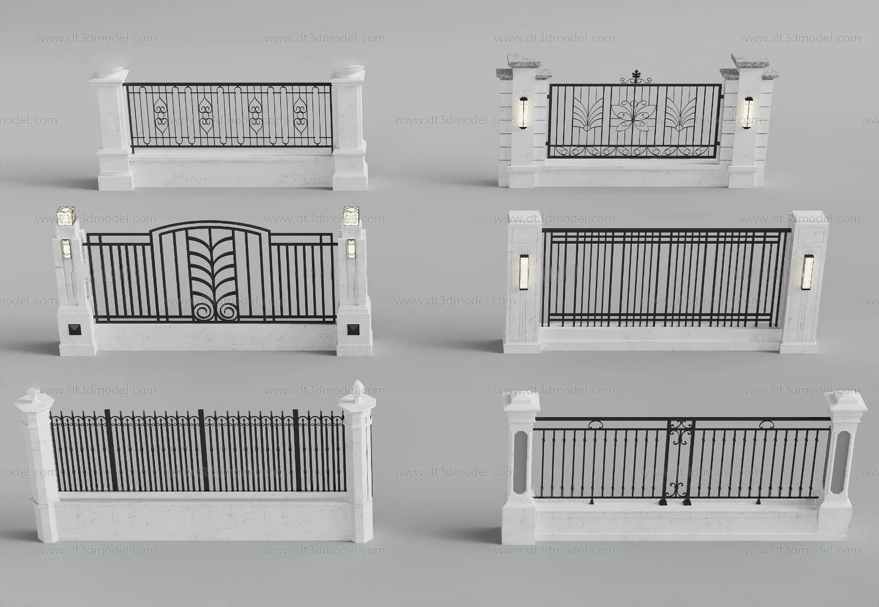 Fence 3D Models for Free Download – Architecture Fence – 052 – VRAY Render