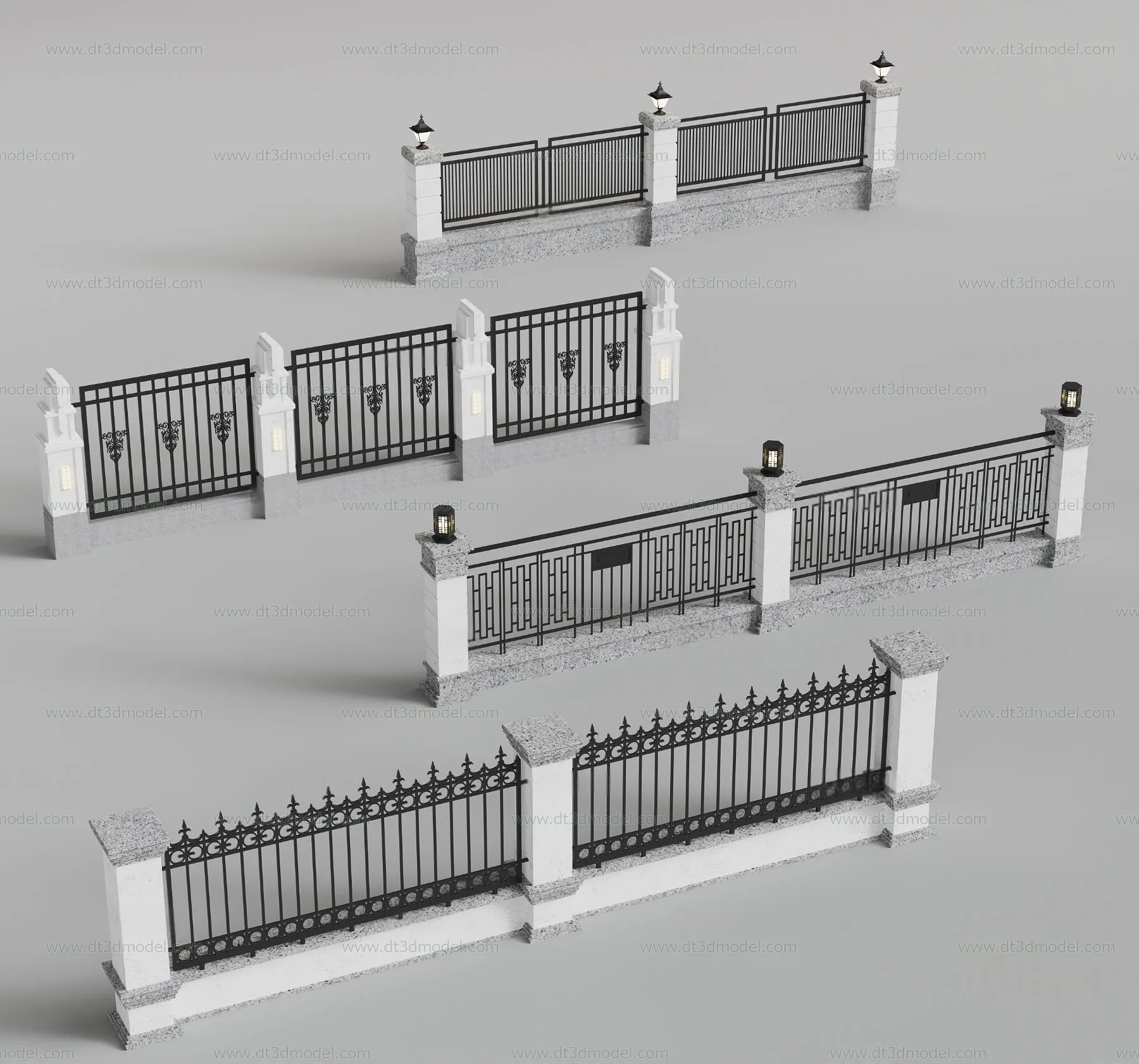 Fence 3D Models for Free Download – Architecture Fence – 053 – VRAY Render