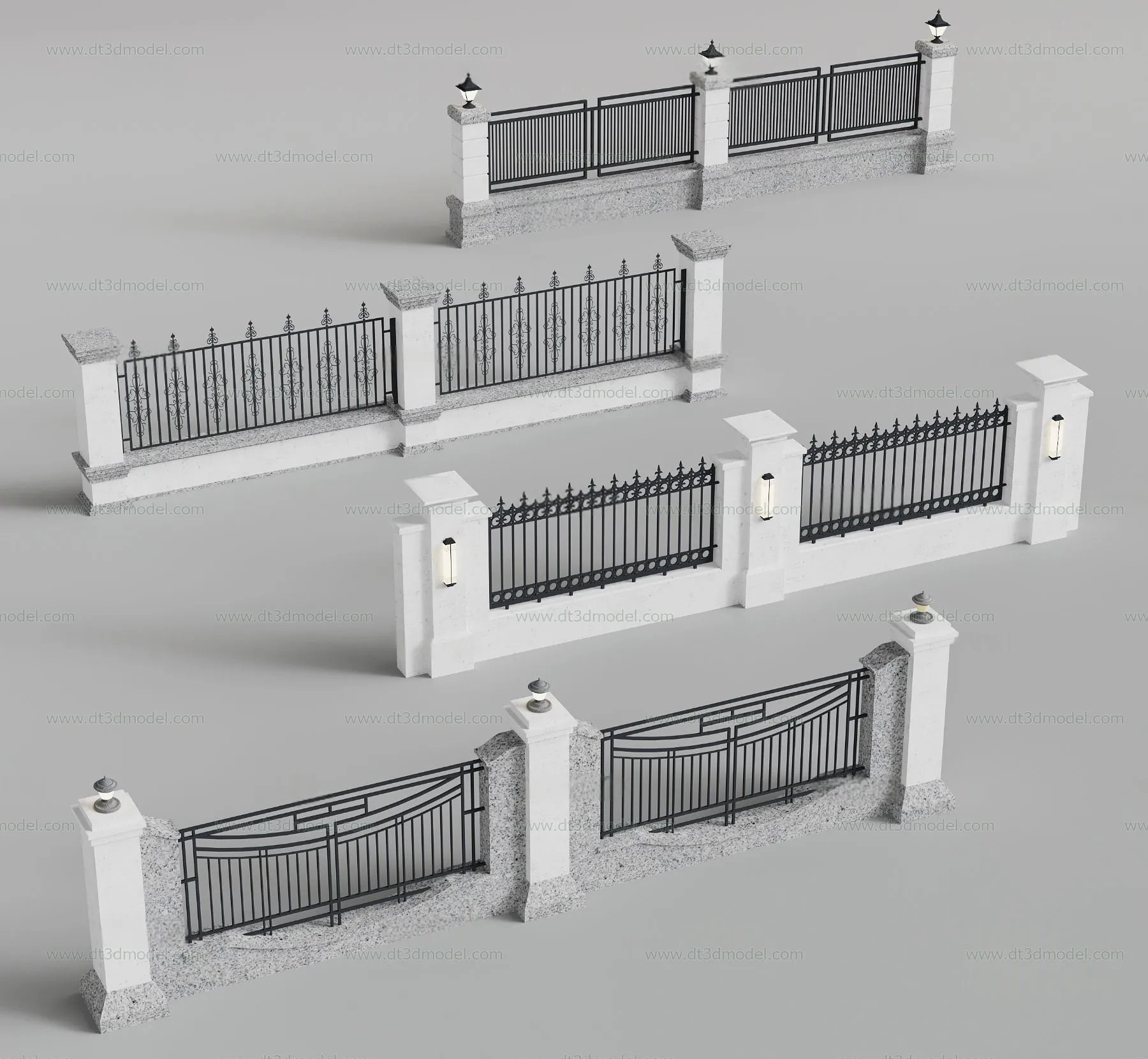 Fence 3D Models for Free Download – Architecture Fence – 054 – VRAY Render