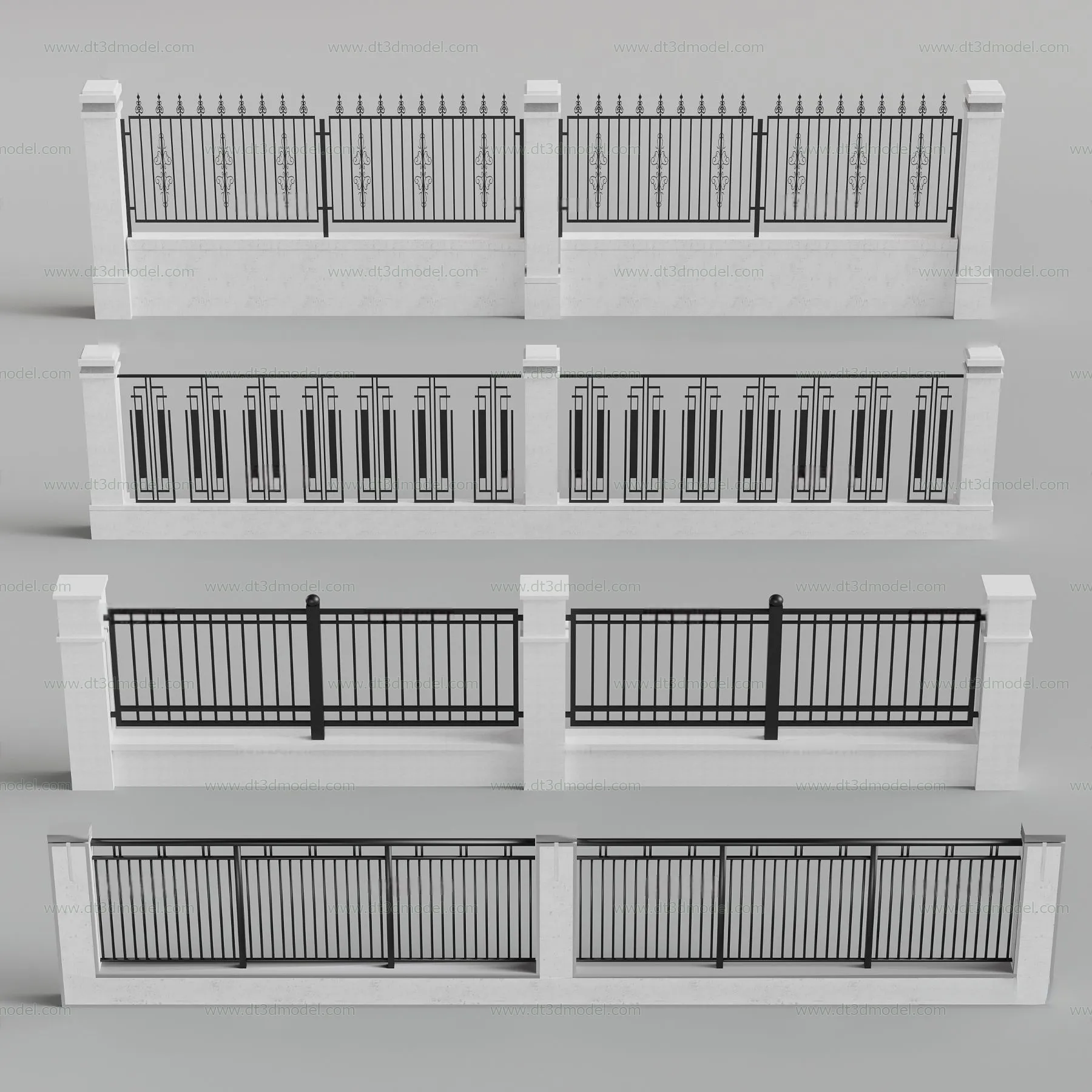 Fence 3D Models for Free Download – Architecture Fence – 055 – VRAY Render