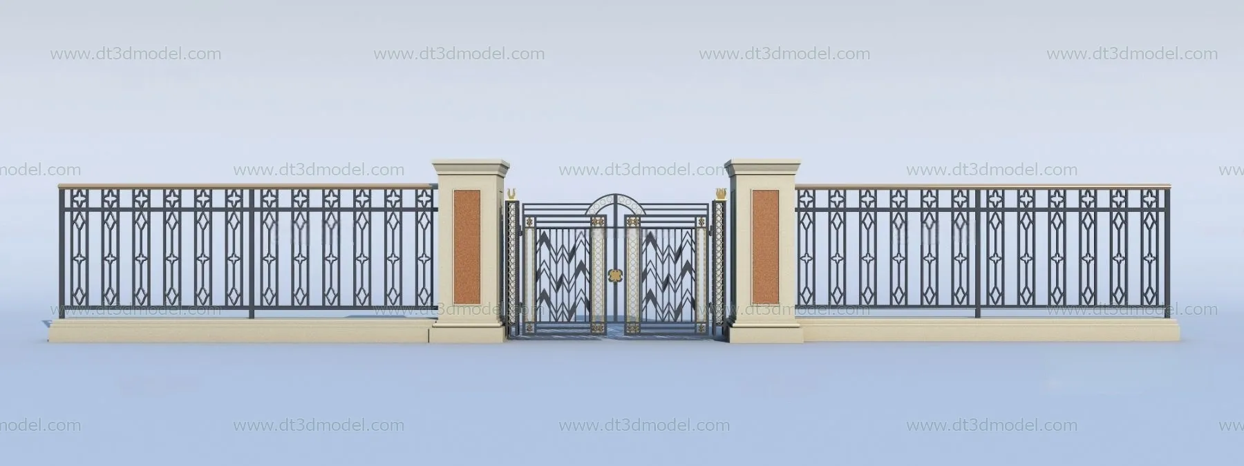 Fence 3D Models for Free Download – Architecture Fence – 057 – VRAY Render
