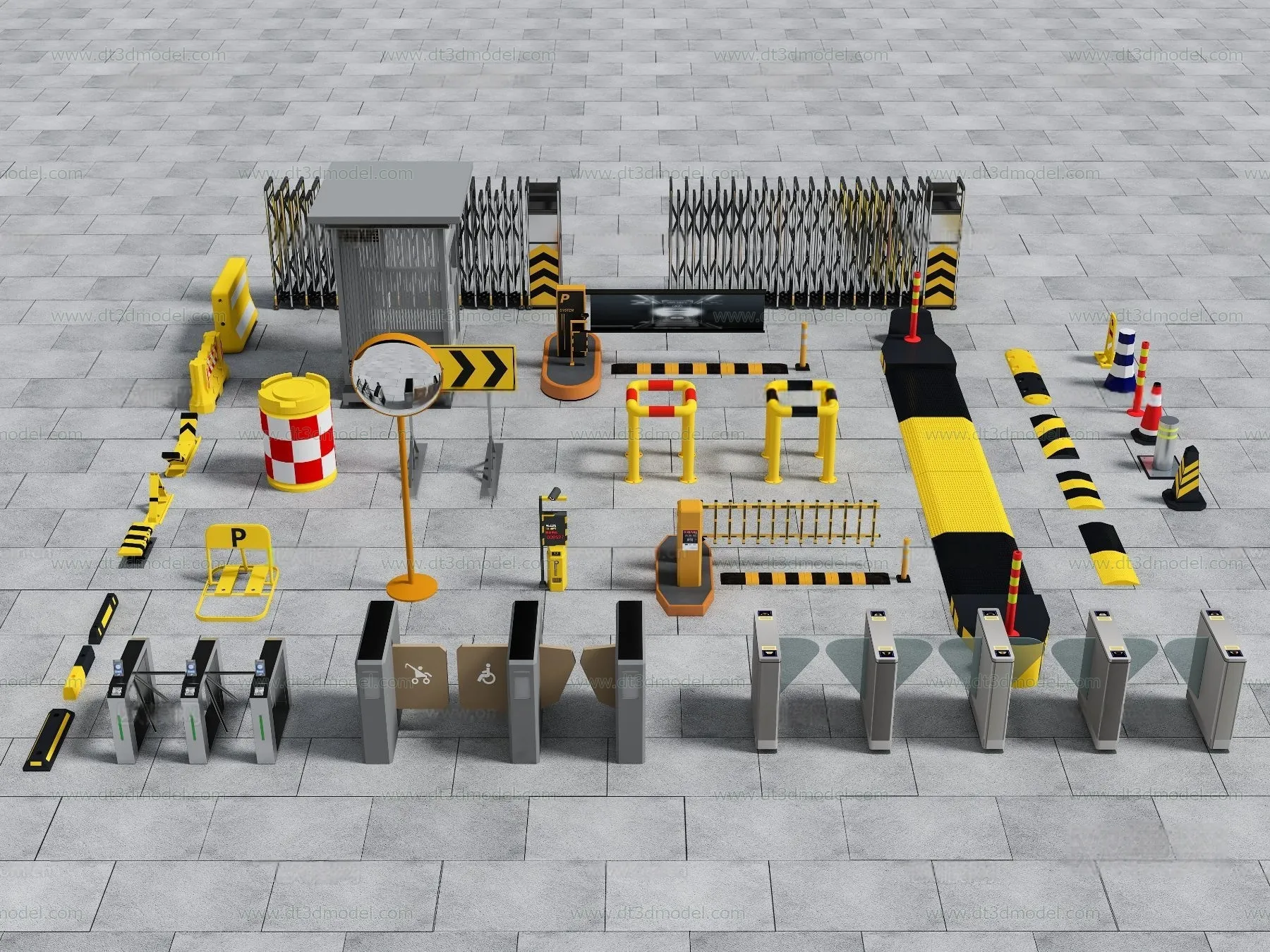 Fence 3D Models for Free Download – Architecture Fence – 058 – VRAY Render