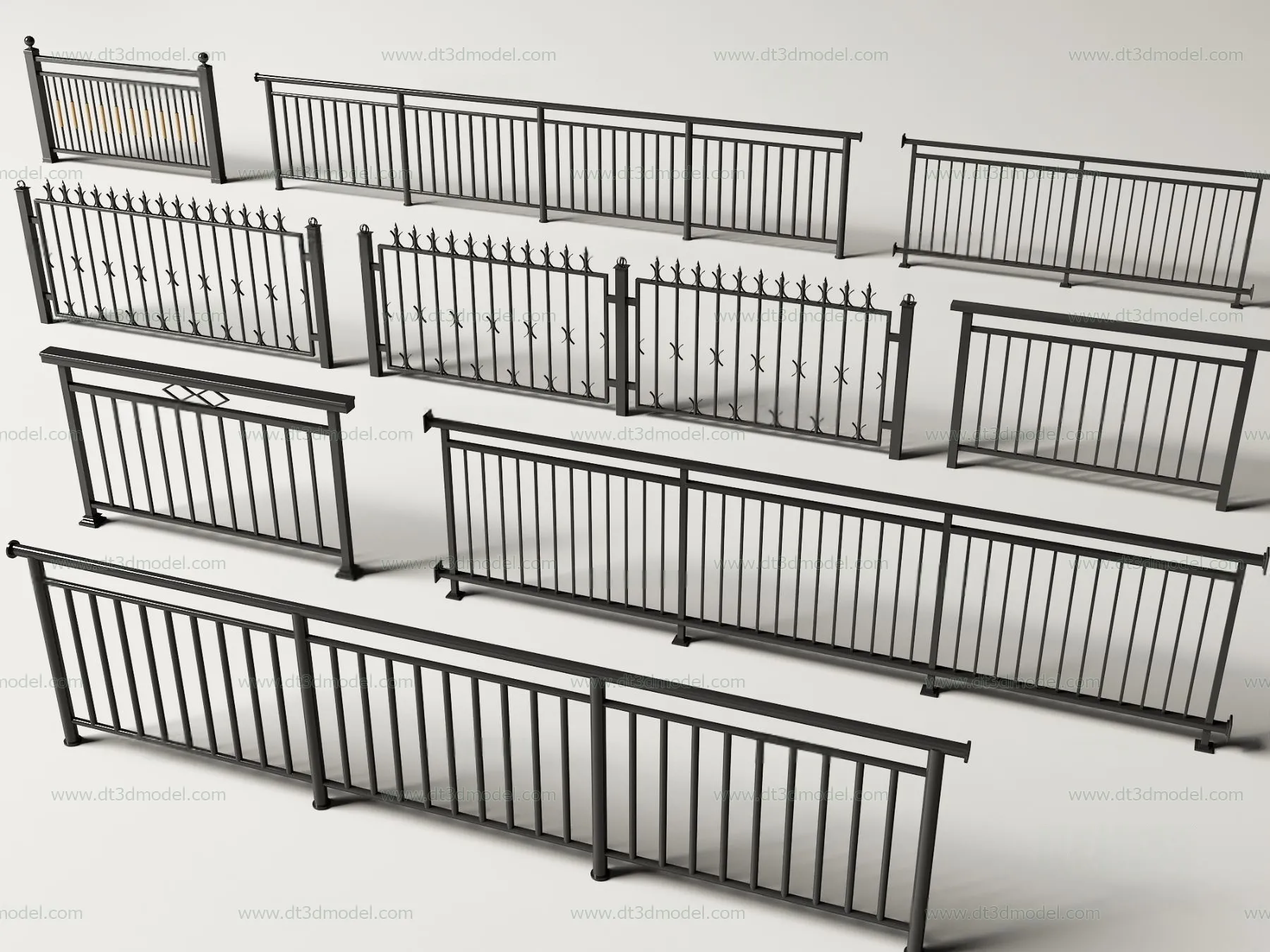 Fence 3D Models for Free Download – Architecture Fence – 060 – VRAY Render