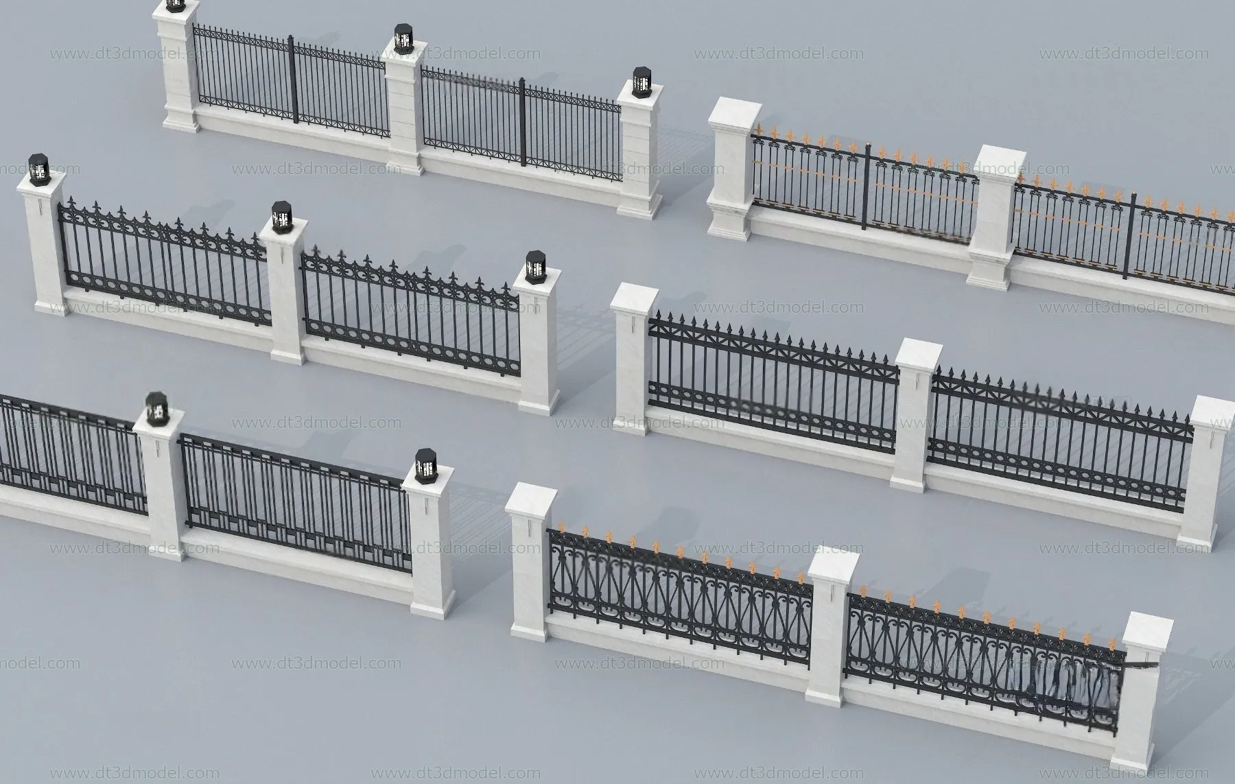Fence 3D Models for Free Download – Architecture Fence – 061 – VRAY Render