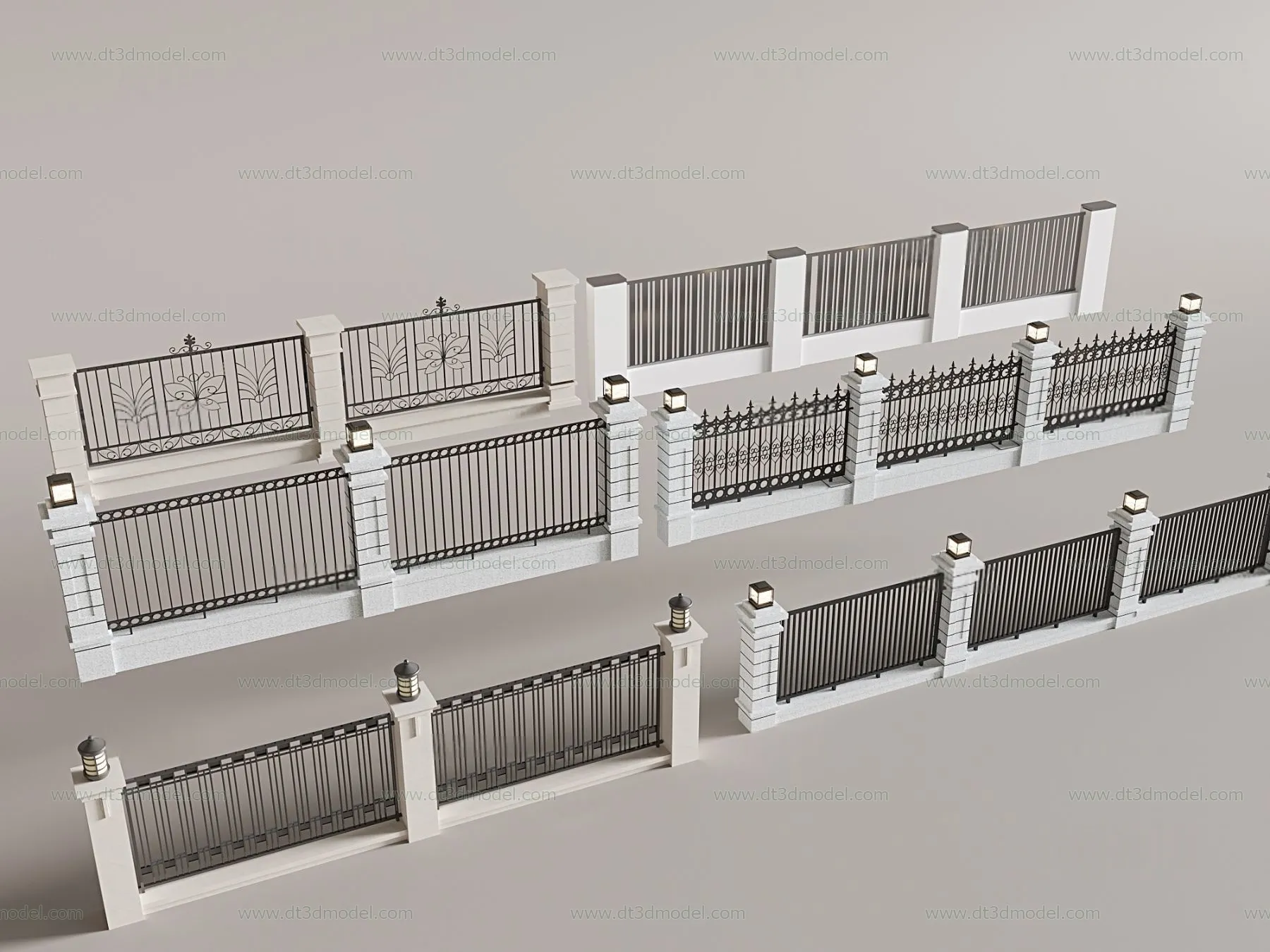 Fence 3D Models for Free Download – Architecture Fence – 063 – VRAY Render