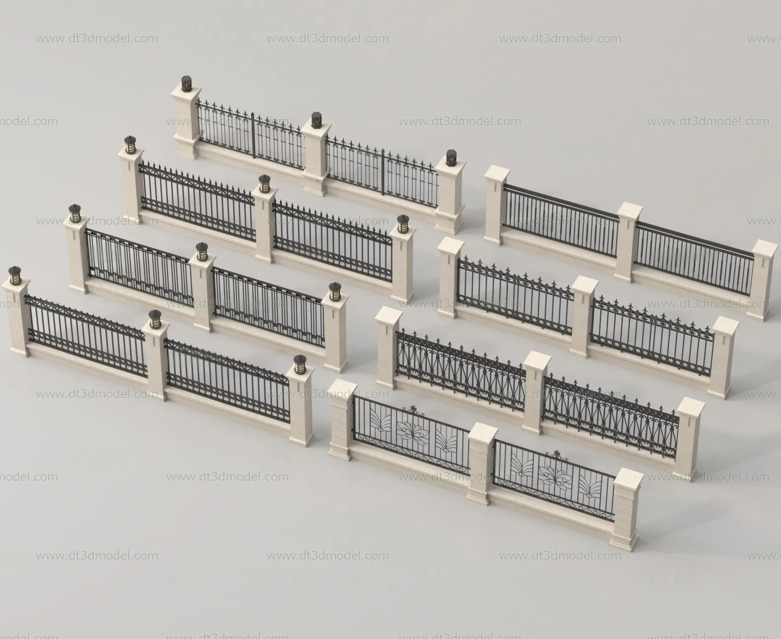 Fence 3D Models for Free Download – Architecture Fence – 064 – VRAY Render