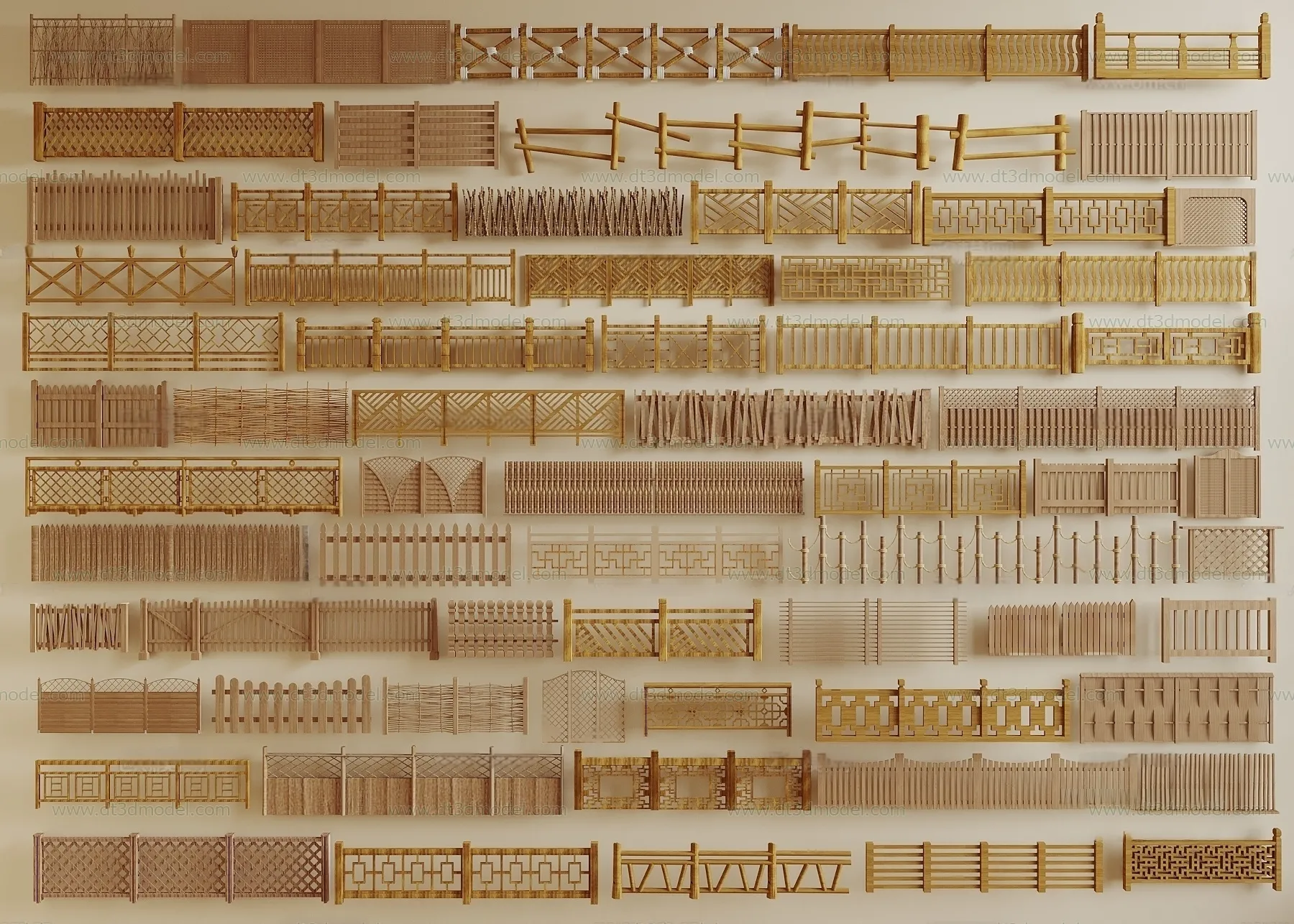 Fence 3D Models for Free Download – Architecture Fence – 069 – VRAY Render