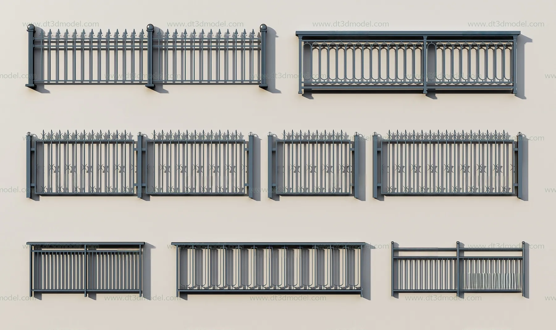 Fence 3D Models for Free Download – Architecture Fence – 070 – VRAY Render