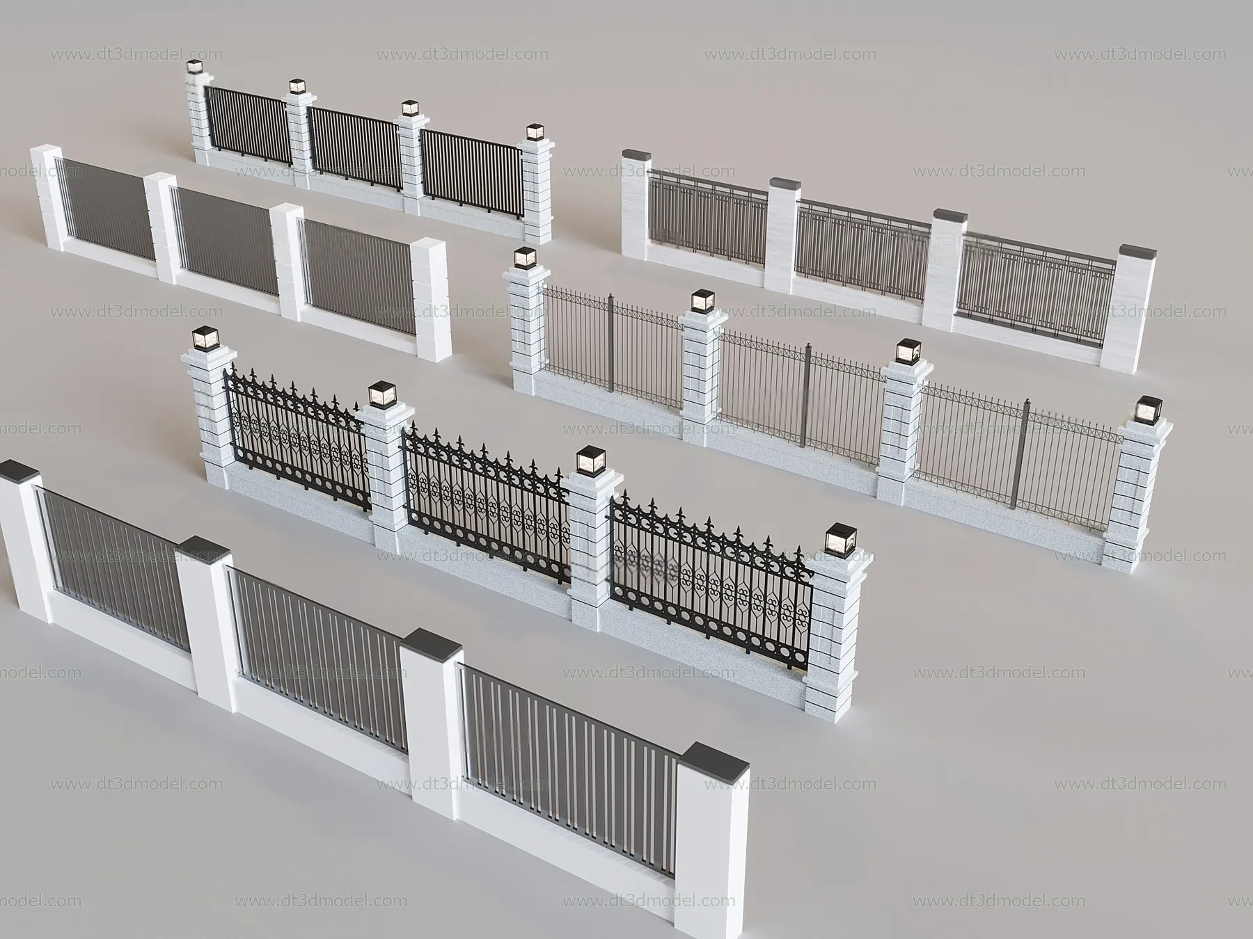 Fence 3D Models for Free Download – Architecture Fence – 075 – VRAY Render