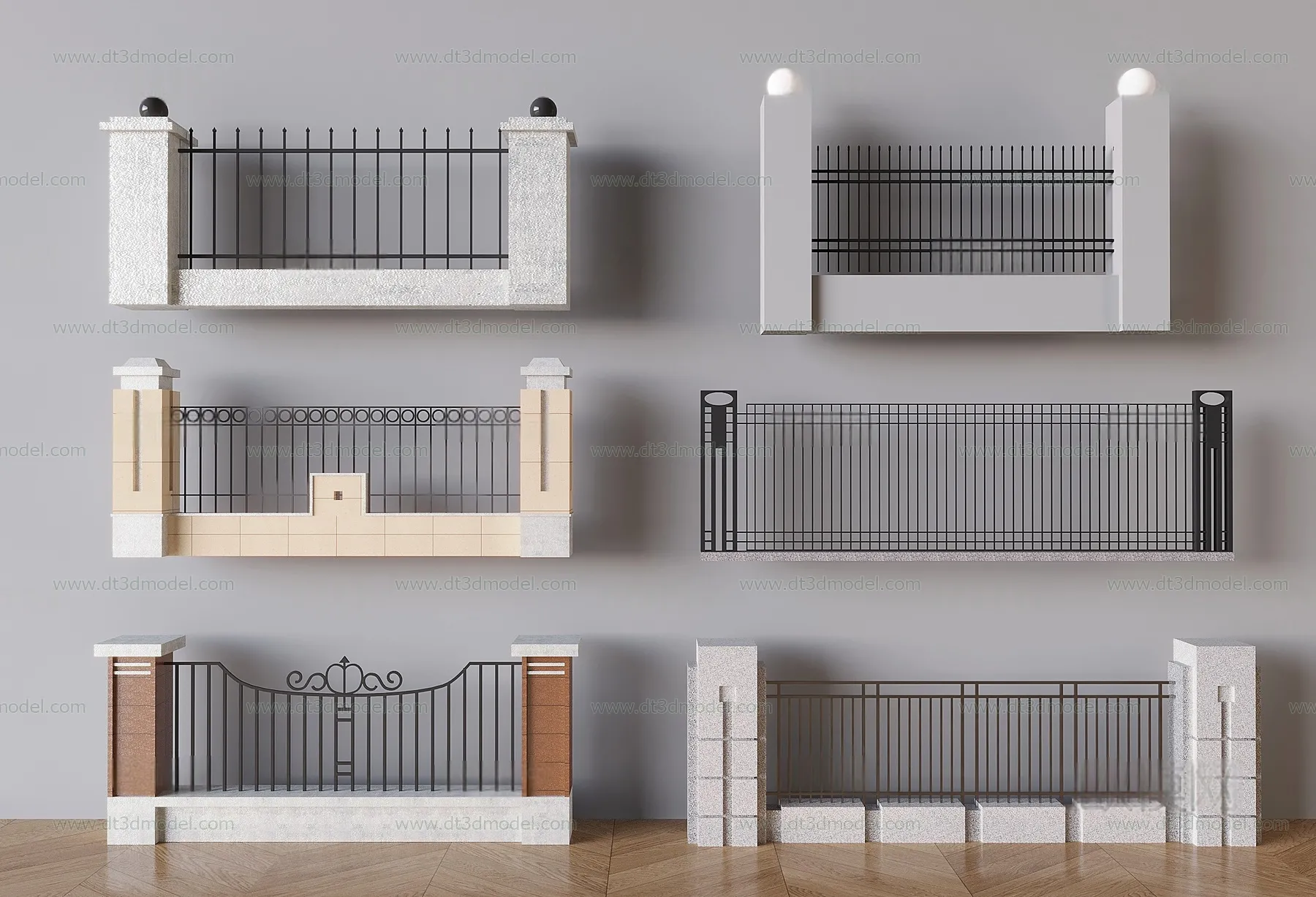 Fence 3D Models for Free Download – Architecture Fence – 079 – VRAY Render