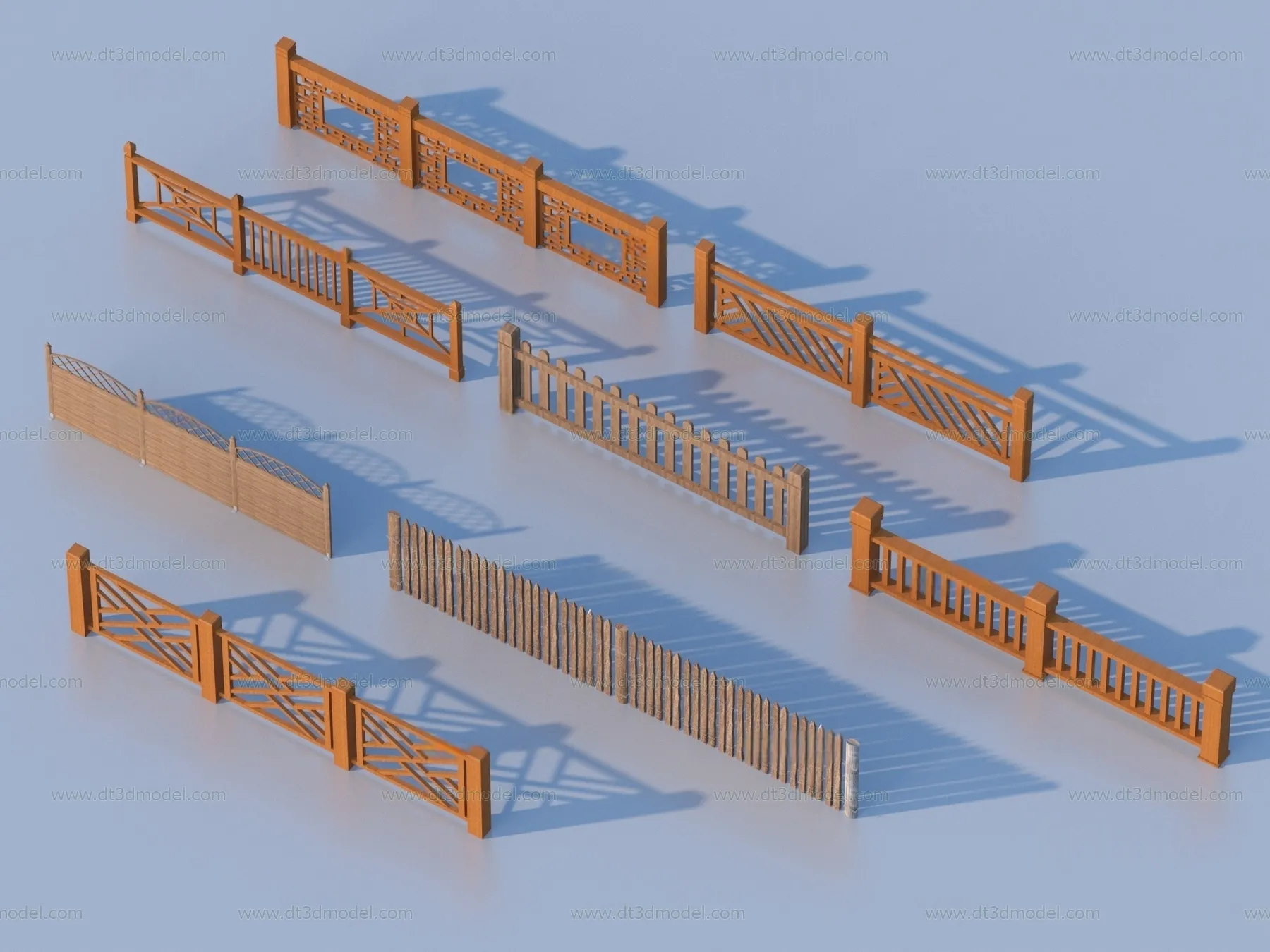 Fence 3D Models for Free Download – Architecture Fence – 083 – VRAY Render