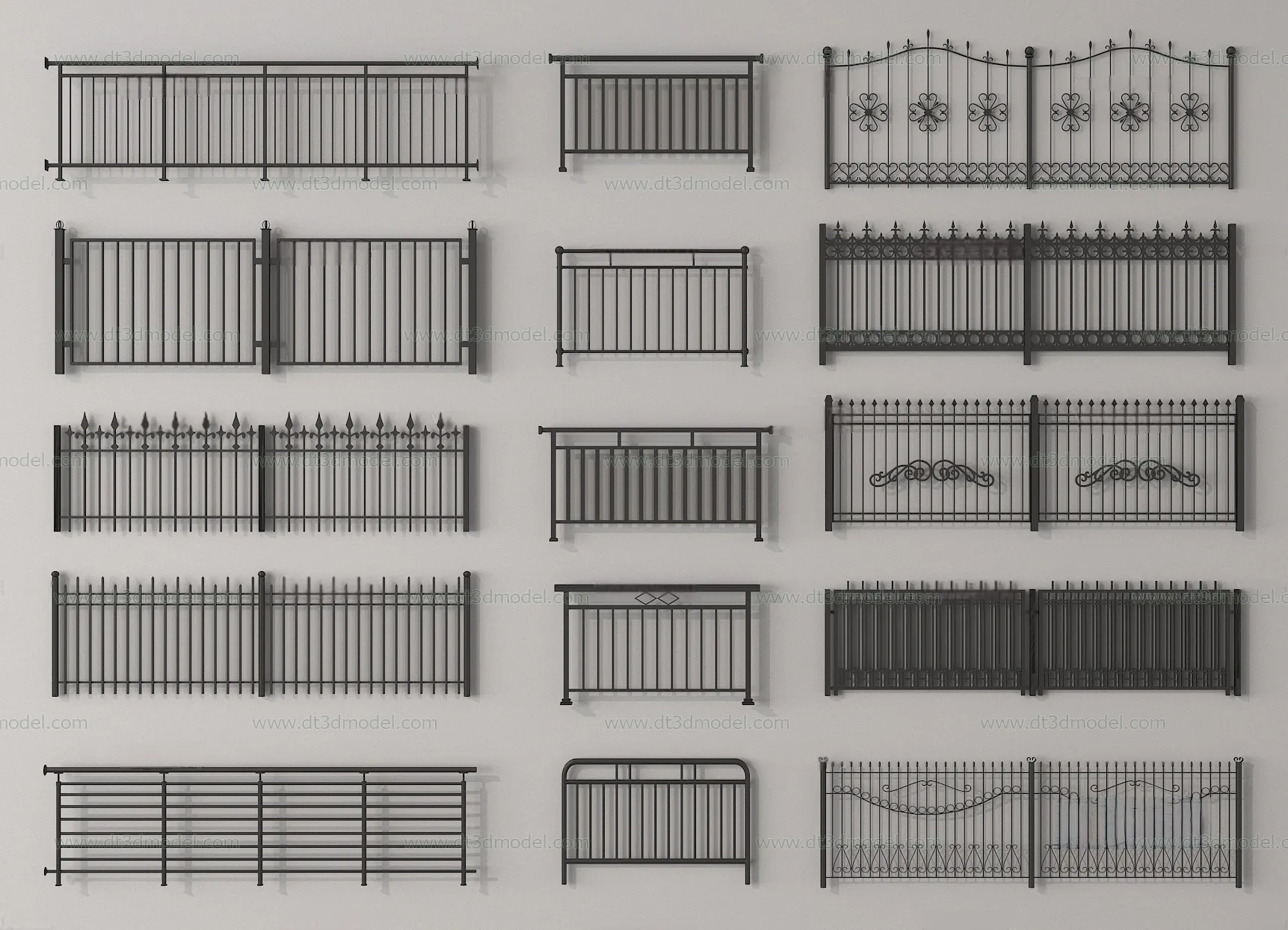 Fence 3D Models for Free Download – Architecture Fence – 084 – VRAY Render
