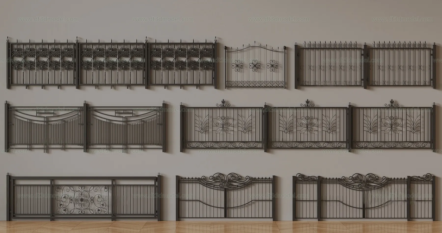 Fence 3D Models for Free Download – Architecture Fence – 086 – VRAY Render