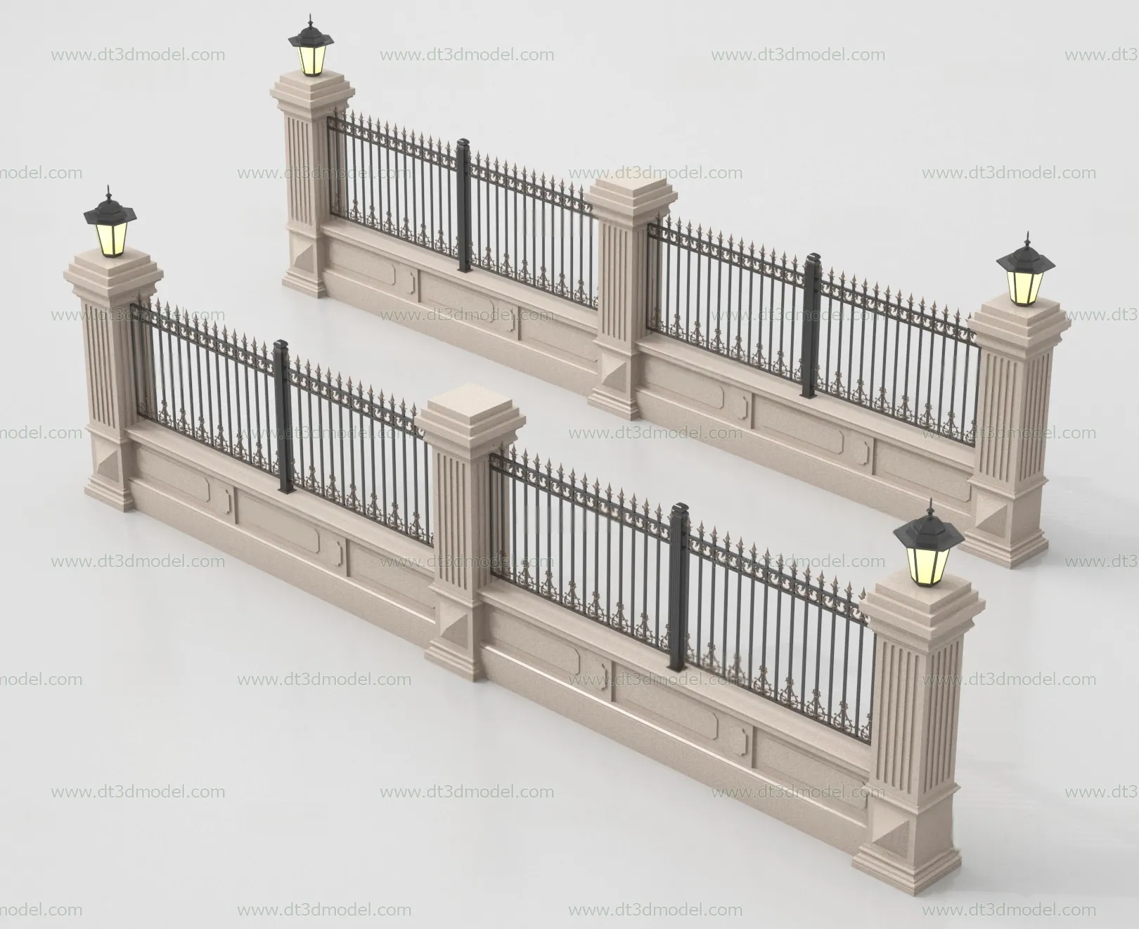 Fence 3D Models for Free Download – Architecture Fence – 089 – VRAY Render