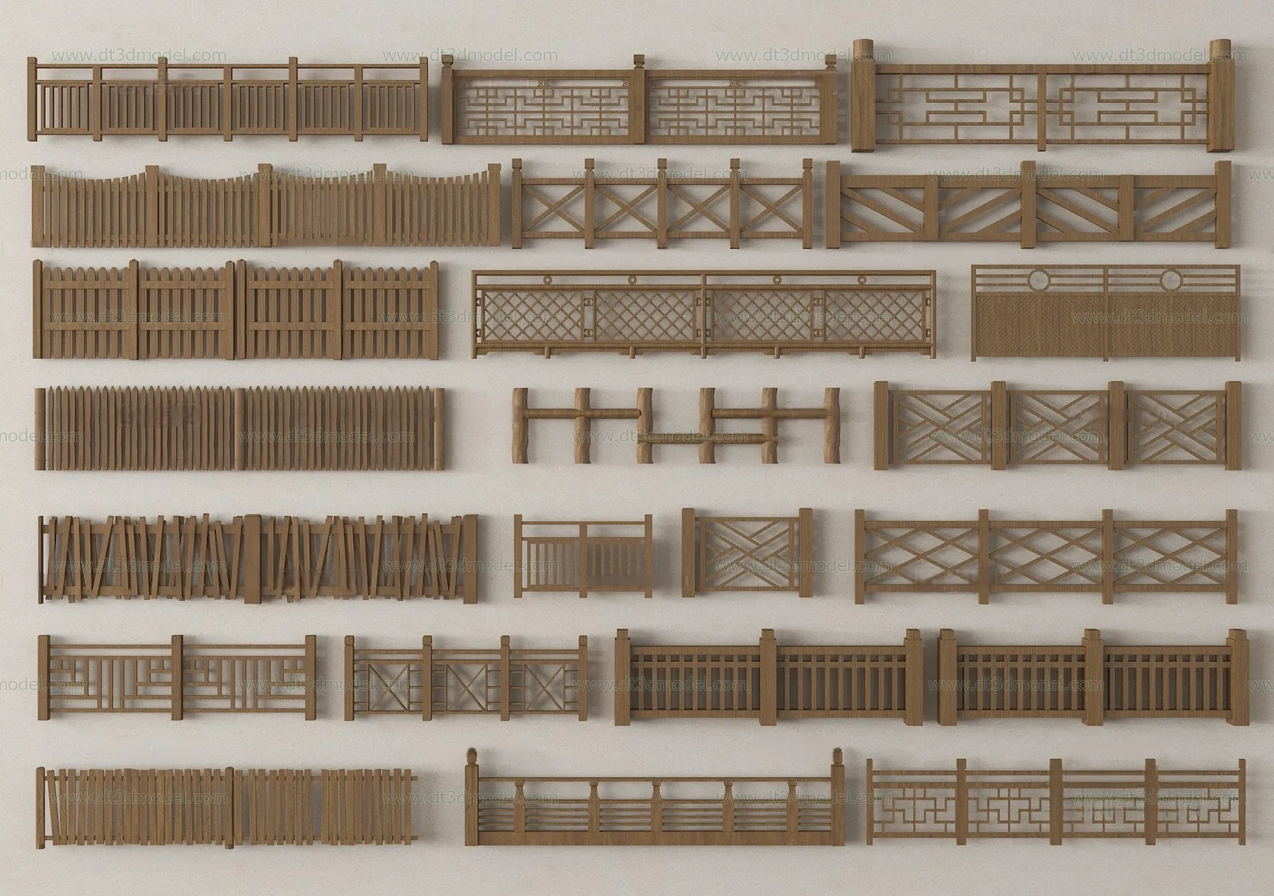 Fence 3D Models for Free Download – Architecture Fence – 090 – VRAY Render