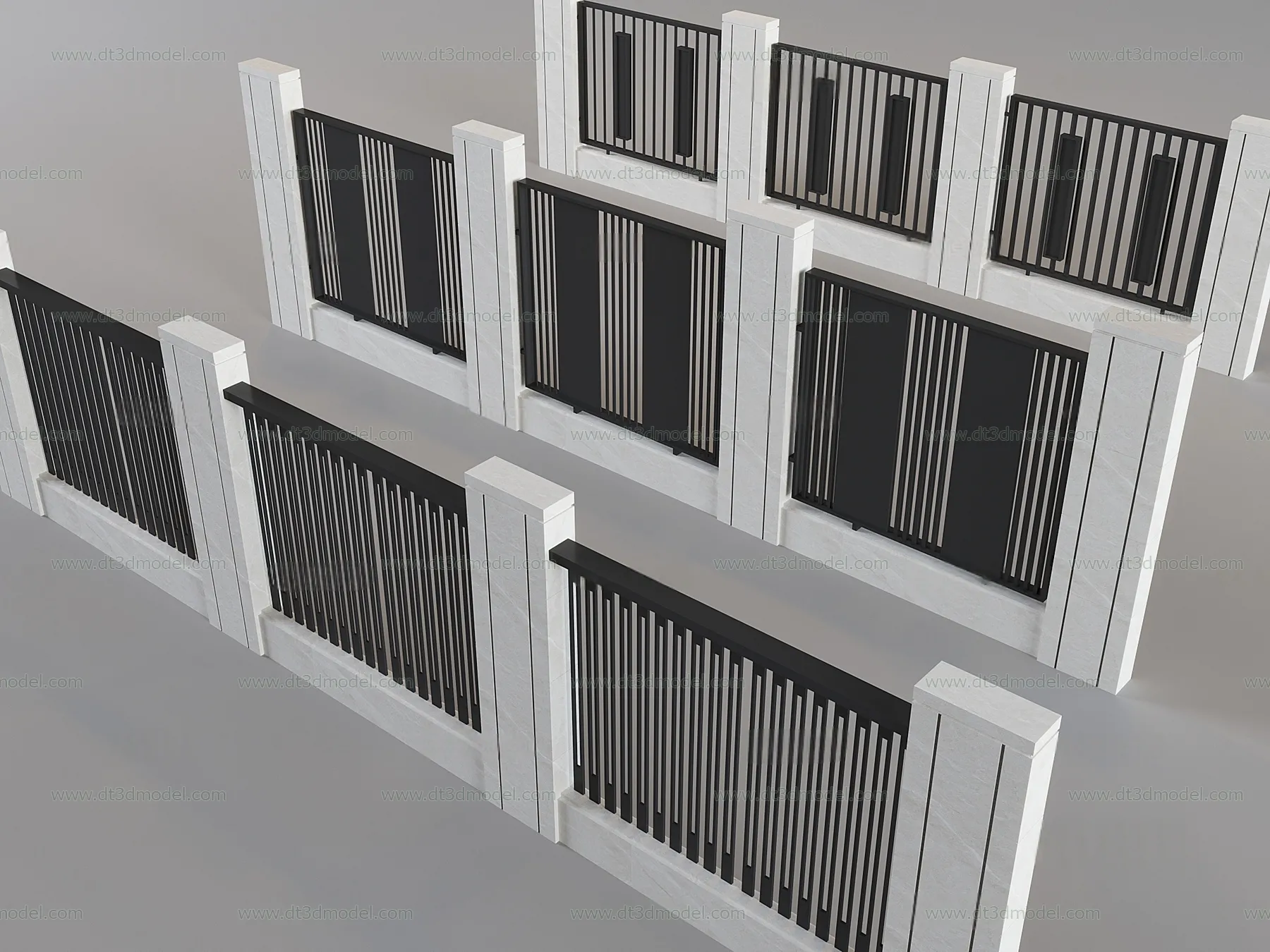 Fence 3D Models for Free Download – Architecture Fence – 093 – VRAY Render