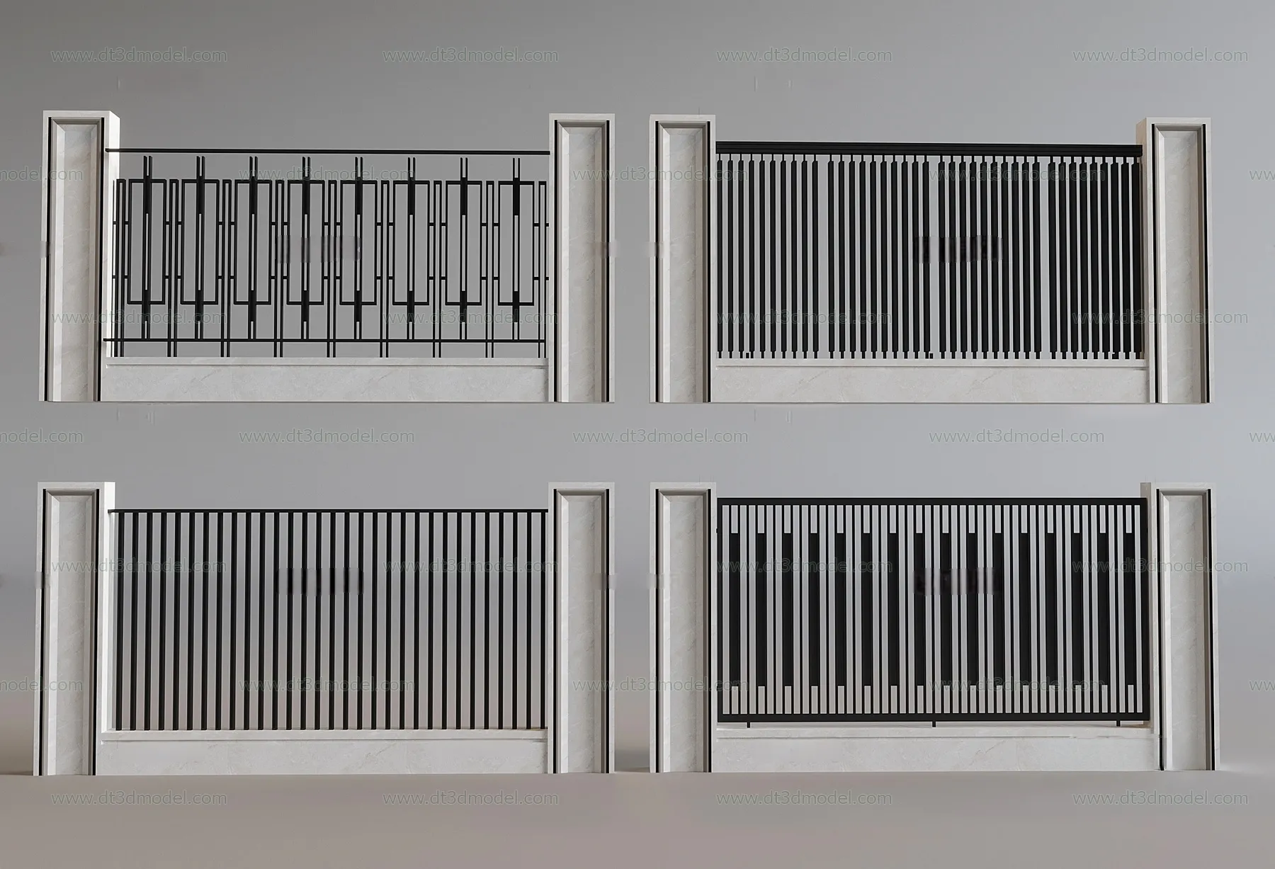 Fence 3D Models for Free Download – Architecture Fence – 095 – VRAY Render