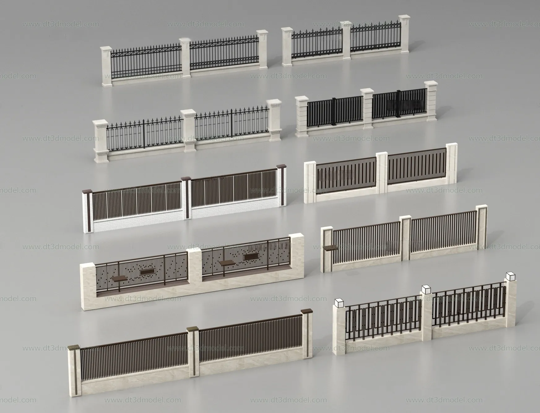 Fence 3D Models for Free Download – Architecture Fence – 099 – VRAY Render