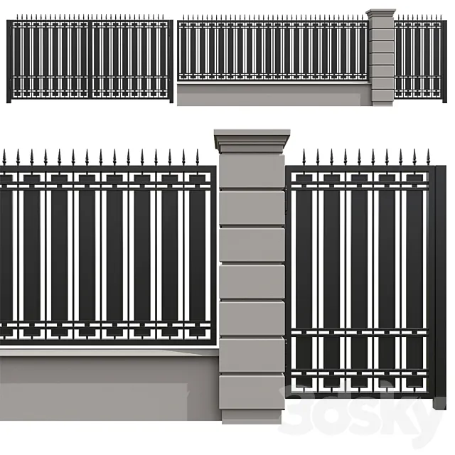 Fence 3D Model Fence 3D Model