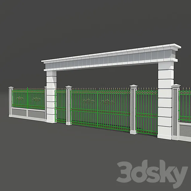 Fence arch 3DModel Fence arch 3DModel
