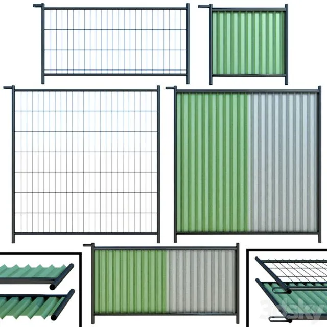 Fence Fencing for construction 3D Model Fence Fencing for construction 3D Model