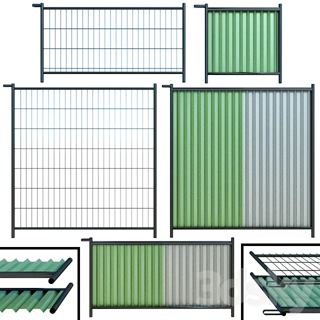 Fence. Fencing for construction 3DModel Fence. Fencing for construction 3DModel