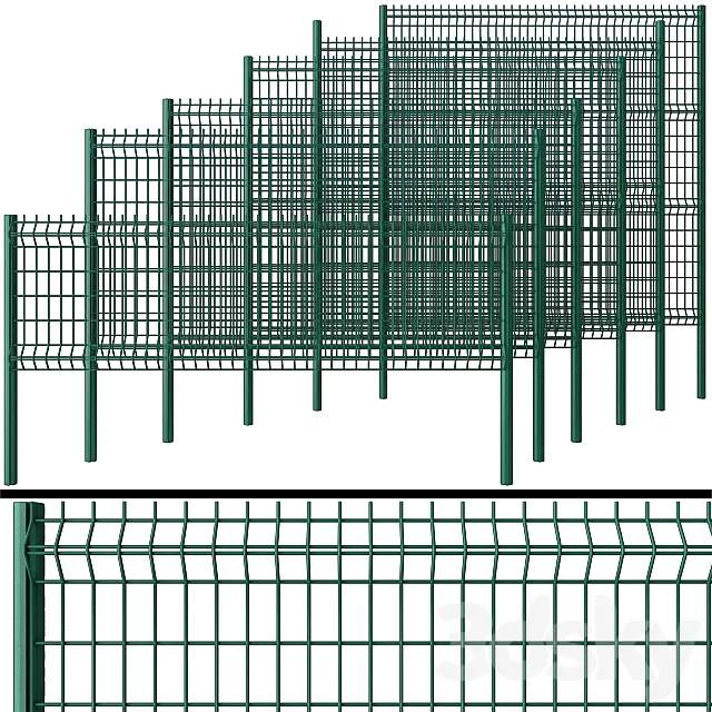 Fence for gates and gates 3D Model Fence for gates and gates 3D Model