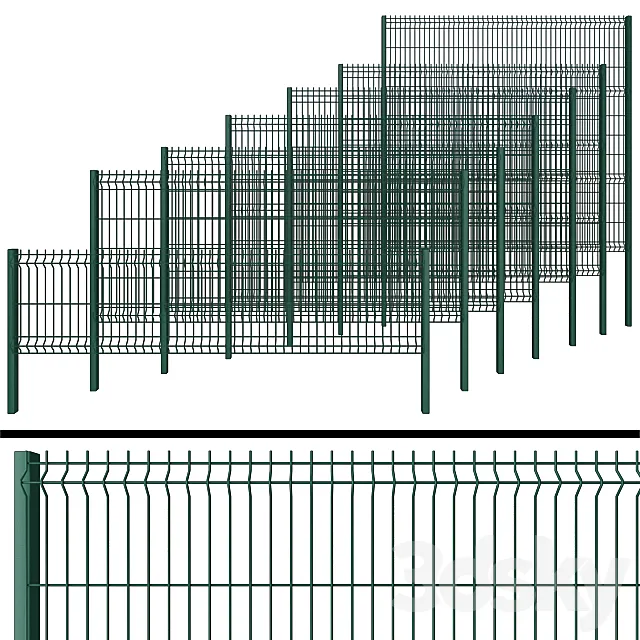 Fence for gates and gates 3DModel Fence for gates and gates 3DModel