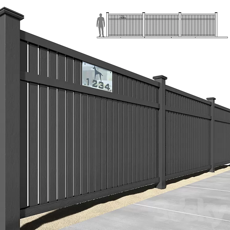 Fence part 2 3D Model Fence part 2 3D Model