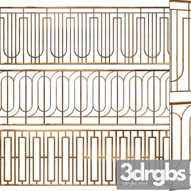 Fence set 03 3D Model Download