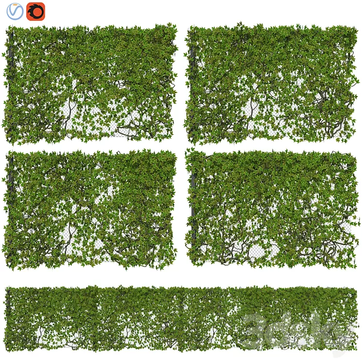 Fence with Ivy v12 3D Model Free Download