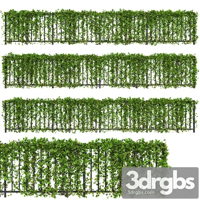 Fence With Ivy V16 3D Model Download