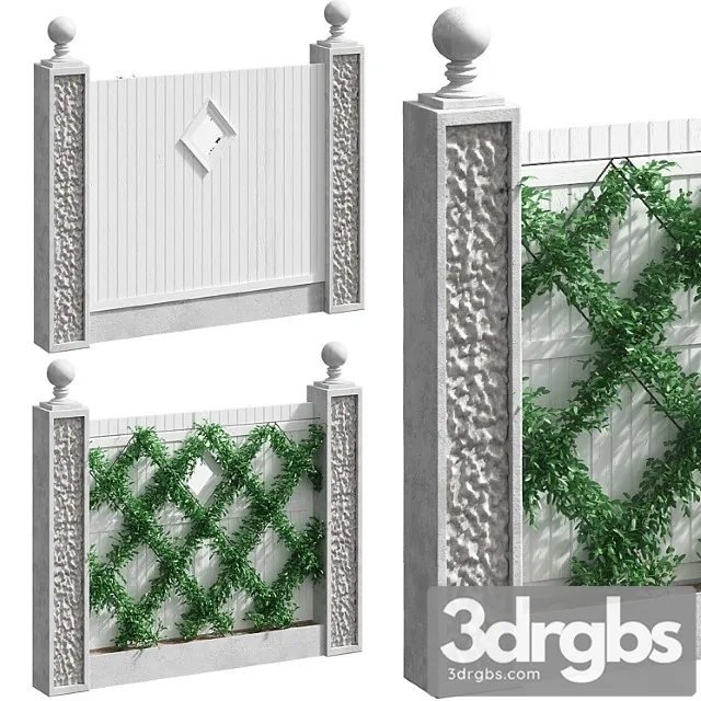 Fence With Landscaping 3D Model Download Fence With Landscaping 3D Model Download