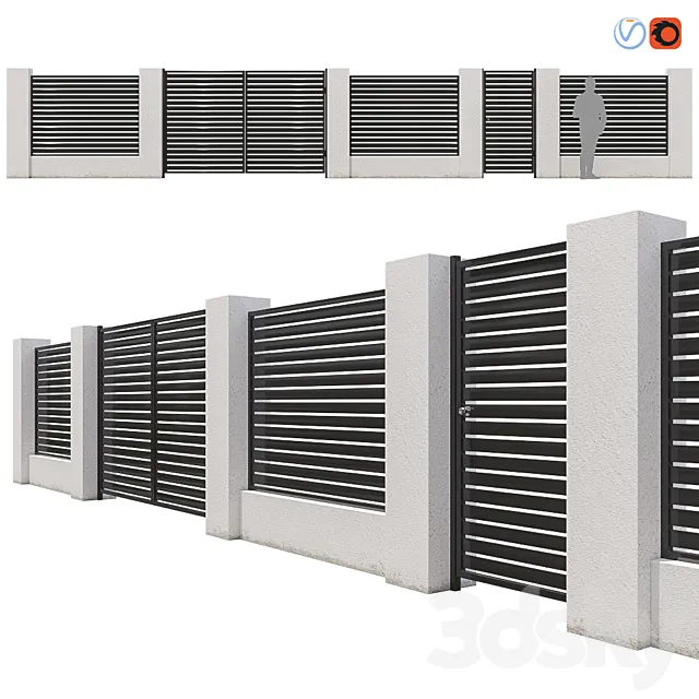 Fence_01 3D Model Fence_01 3D Model