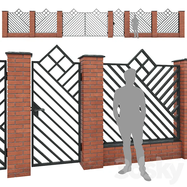 Fence_07 3D Model Fence_07 3D Model