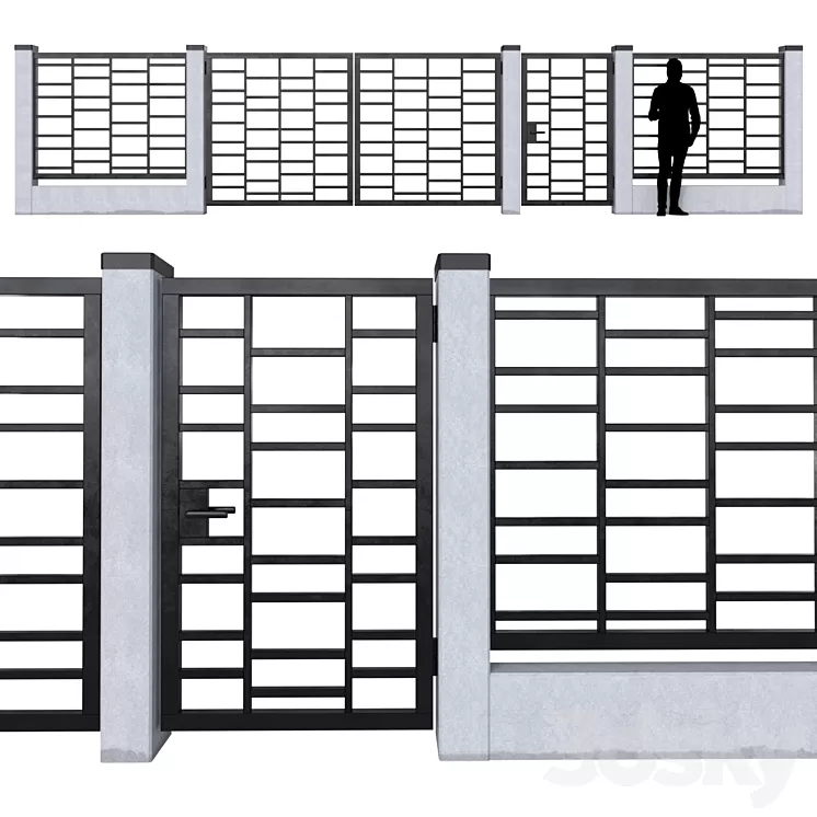 Fence_08 3D Model Fence_08 3D Model