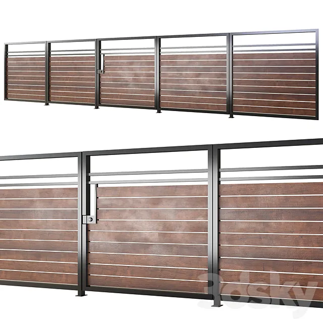 Fence_modern 3D Model Fence_modern 3D Model