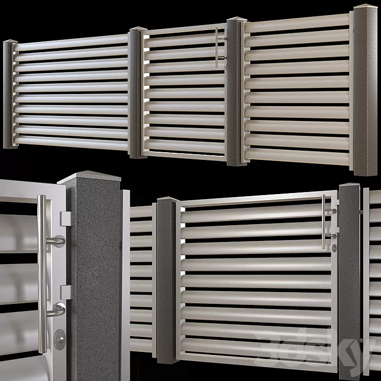 Fence_modern_01 3D Model