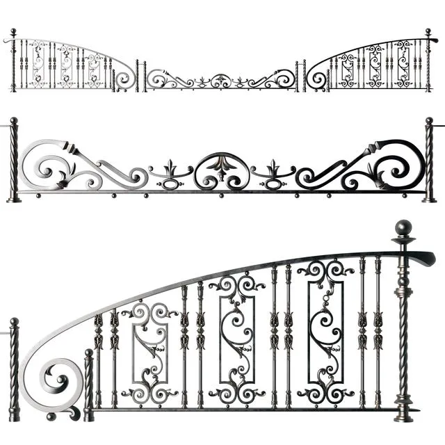 Fencing facade element metal 3D Model Fencing facade element metal 3D Model